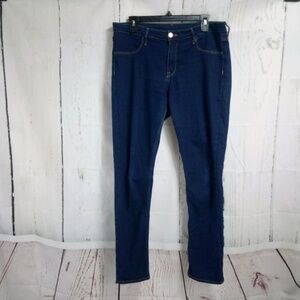 H&M Skinny Ankle Regular Waist Dark Blue Jeans